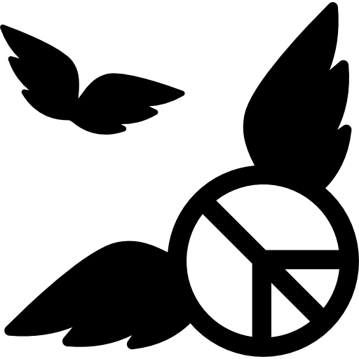 Peace Symbol with Wings